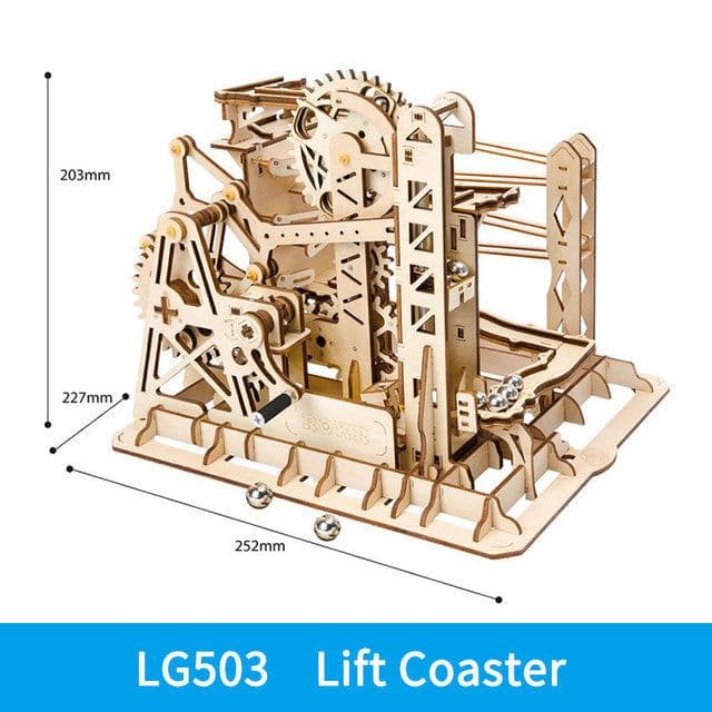 image-3D DIY Wooden Puzzle Roller Coaster Children's Toys