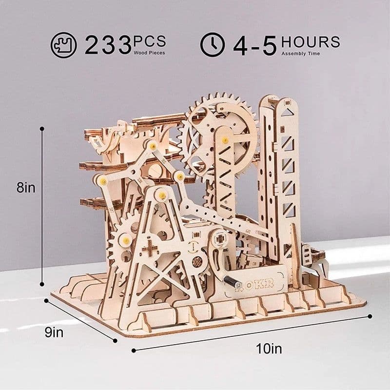image-3D DIY Wooden Puzzle Roller Coaster Children's Toys