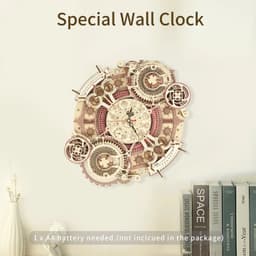 image-Robotime ROKR Zodiac Wall Clock 3D Wooden Puzzle Model Assembly Toys Gifts for Children Kids Teens LC601 Support Dropshipping