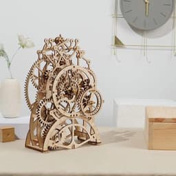image-Robotime Rokr Pendulum Clock 170 Pcs 3D Wooden Puzzle Toys Building Block Kits Assembly Gifts For Children Adults Dropshipping