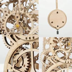 image-Robotime Rokr Pendulum Clock 170 Pcs 3D Wooden Puzzle Toys Building Block Kits Assembly Gifts For Children Adults Dropshipping