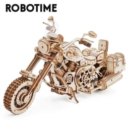 image-Robotime Rokr Cruiser Motorcycle DIY Wooden Model 420 Pcs Building Block Kits Funny Toys Gifts For Children Adults Dropshipping