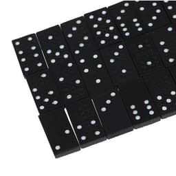 image-1set 28 Pieces Wooden boxed black dominoes