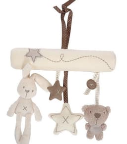 image-Infant Toddler Rattles Toys for Baby Stroller Crib Soft Rabbit Bear Style Pram Hanging Toys Plush Appease Doll Bed Accessories