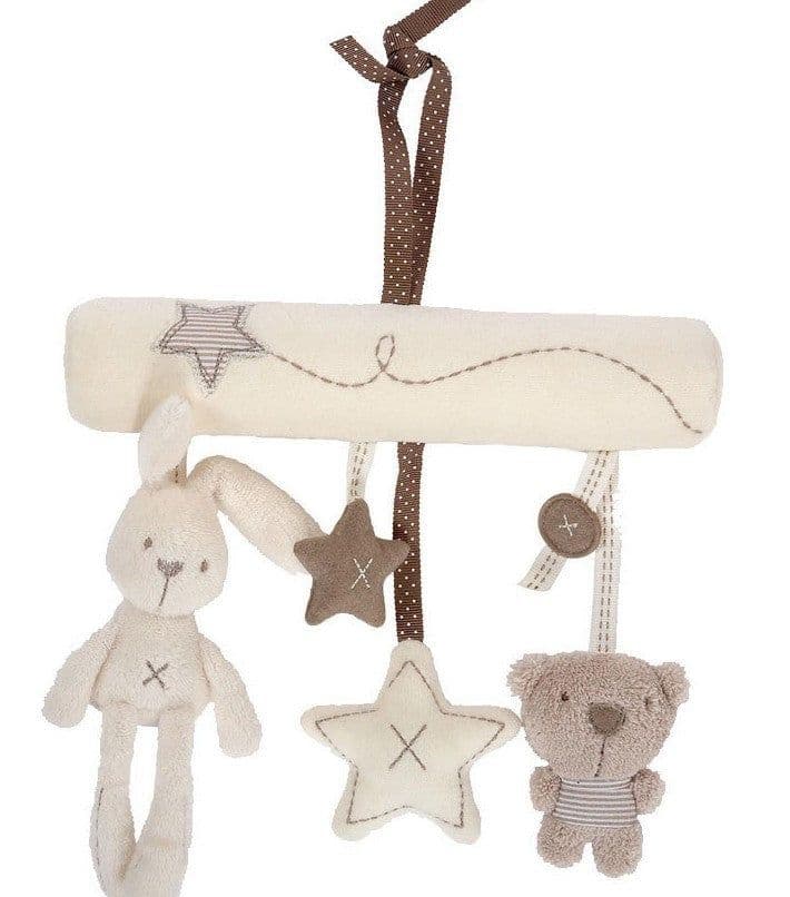 image-Infant Toddler Rattles Toys for Baby Stroller Crib Soft Rabbit Bear Style Pram Hanging Toys Plush Appease Doll Bed Accessories