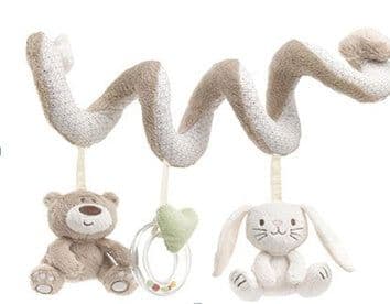 image-Infant Toddler Rattles Toys for Baby Stroller Crib Soft Rabbit Bear Style Pram Hanging Toys Plush Appease Doll Bed Accessories