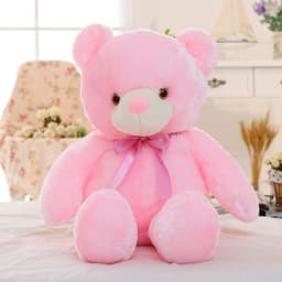 image-Creative Light Up LED Teddy Bear Stuffed Animals Plush Toy Colorful Glowing Christmas Gift For Kids Pillow