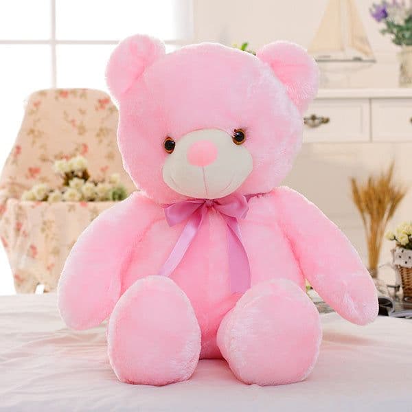 image-Creative Light Up LED Teddy Bear Stuffed Animals Plush Toy Colorful Glowing Christmas Gift For Kids Pillow
