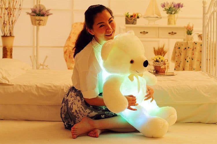 image-Creative Light Up LED Teddy Bear Stuffed Animals Plush Toy Colorful Glowing Christmas Gift For Kids Pillow