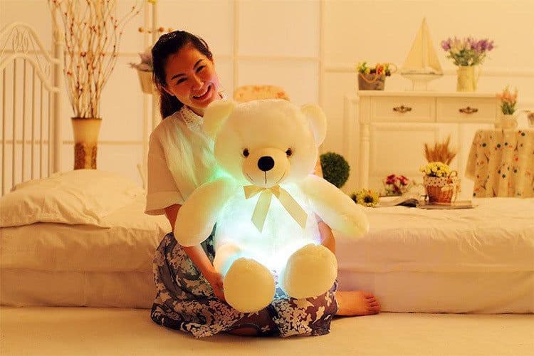 image-Creative Light Up LED Teddy Bear Stuffed Animals Plush Toy Colorful Glowing Christmas Gift For Kids Pillow
