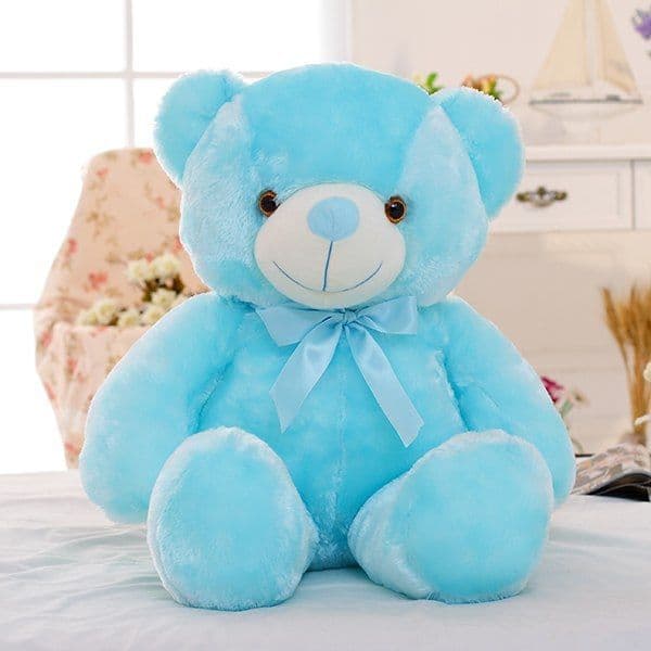 image-Creative Light Up LED Teddy Bear Stuffed Animals Plush Toy Colorful Glowing Christmas Gift For Kids Pillow