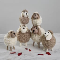 image-Home Decoration Felt Sheep Miniature Decoration Figurines Holiday Party Supplies Accessories