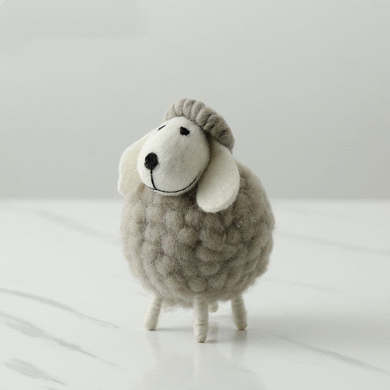 image-Home Decoration Felt Sheep Miniature Decoration Figurines Holiday Party Supplies Accessories