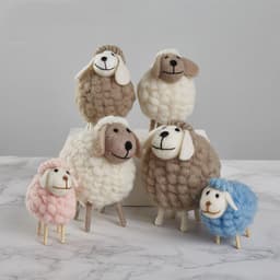 image-Home Decoration Felt Sheep Miniature Decoration Figurines Holiday Party Supplies Accessories