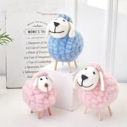 image-Home Decoration Felt Sheep Miniature Decoration Figurines Holiday Party Supplies Accessories