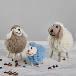 image-Home Decoration Felt Sheep Miniature Decoration Figurines Holiday Party Supplies Accessories