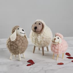 image-Home Decoration Felt Sheep Miniature Decoration Figurines Holiday Party Supplies Accessories