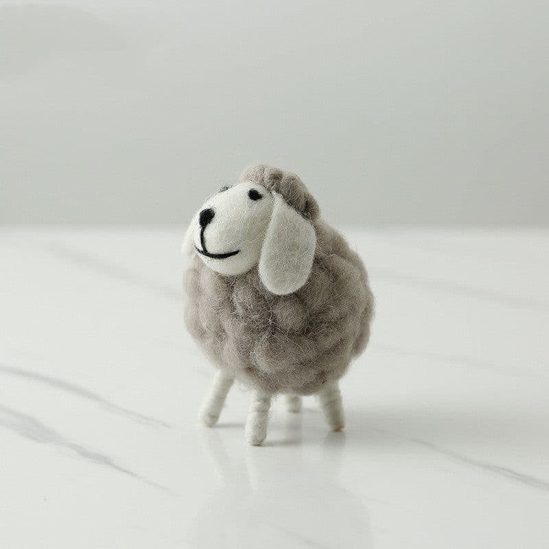 image-Home Decoration Felt Sheep Miniature Decoration Figurines Holiday Party Supplies Accessories