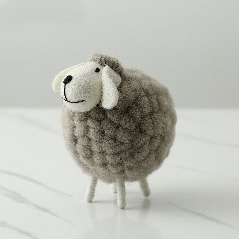 image-Home Decoration Felt Sheep Miniature Decoration Figurines Holiday Party Supplies Accessories