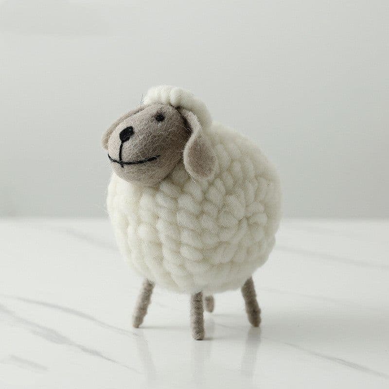 image-Home Decoration Felt Sheep Miniature Decoration Figurines Holiday Party Supplies Accessories