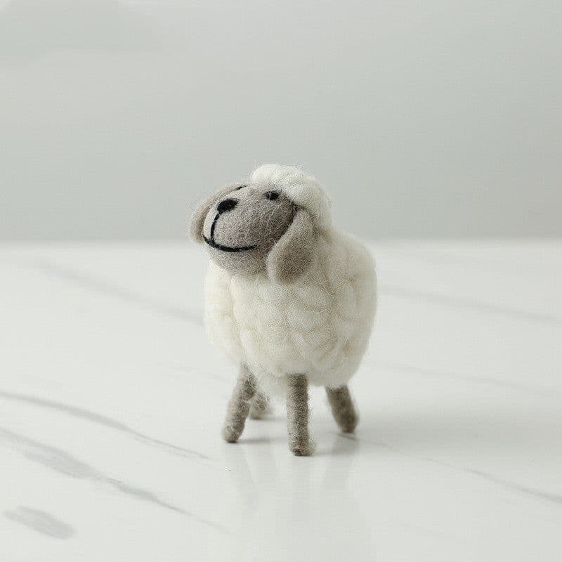 image-Home Decoration Felt Sheep Miniature Decoration Figurines Holiday Party Supplies Accessories