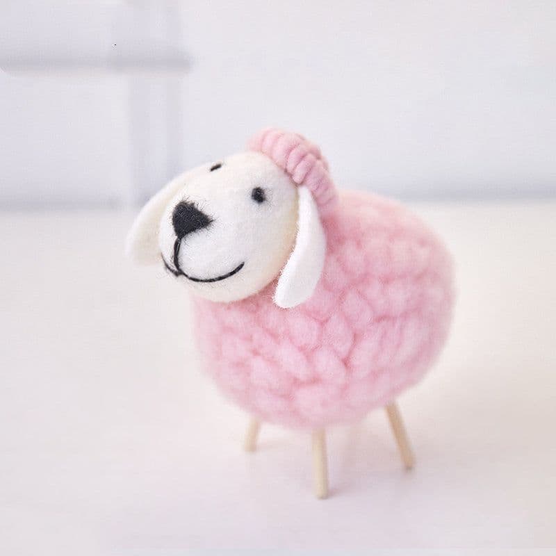 image-Home Decoration Felt Sheep Miniature Decoration Figurines Holiday Party Supplies Accessories