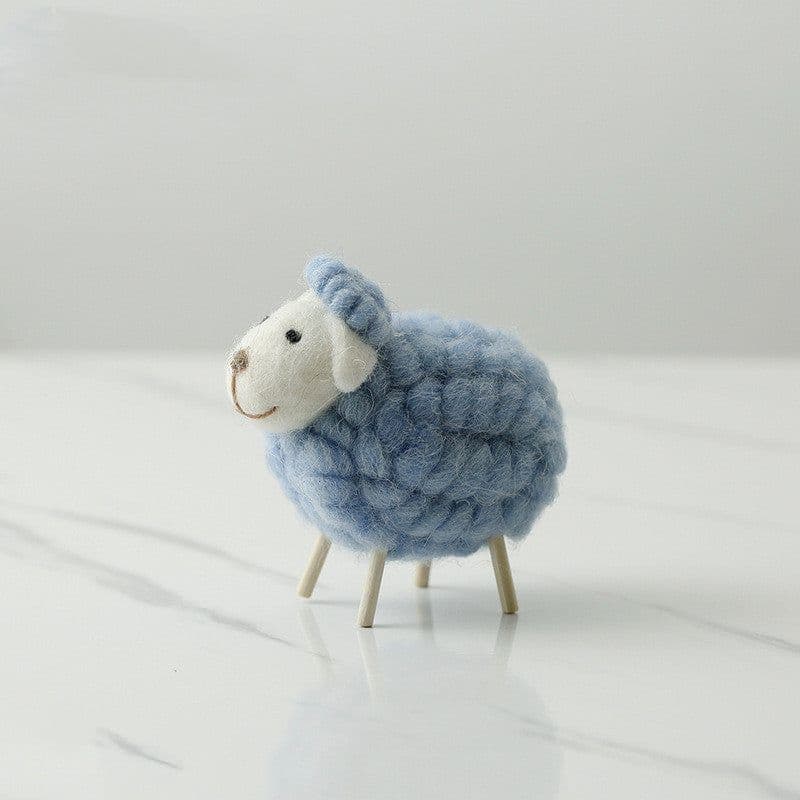 image-Home Decoration Felt Sheep Miniature Decoration Figurines Holiday Party Supplies Accessories