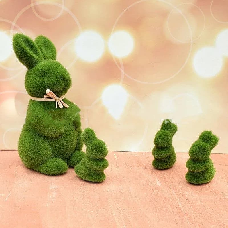 image-Real Linter Moss Easter Bunny Living Room Desktop Decoration