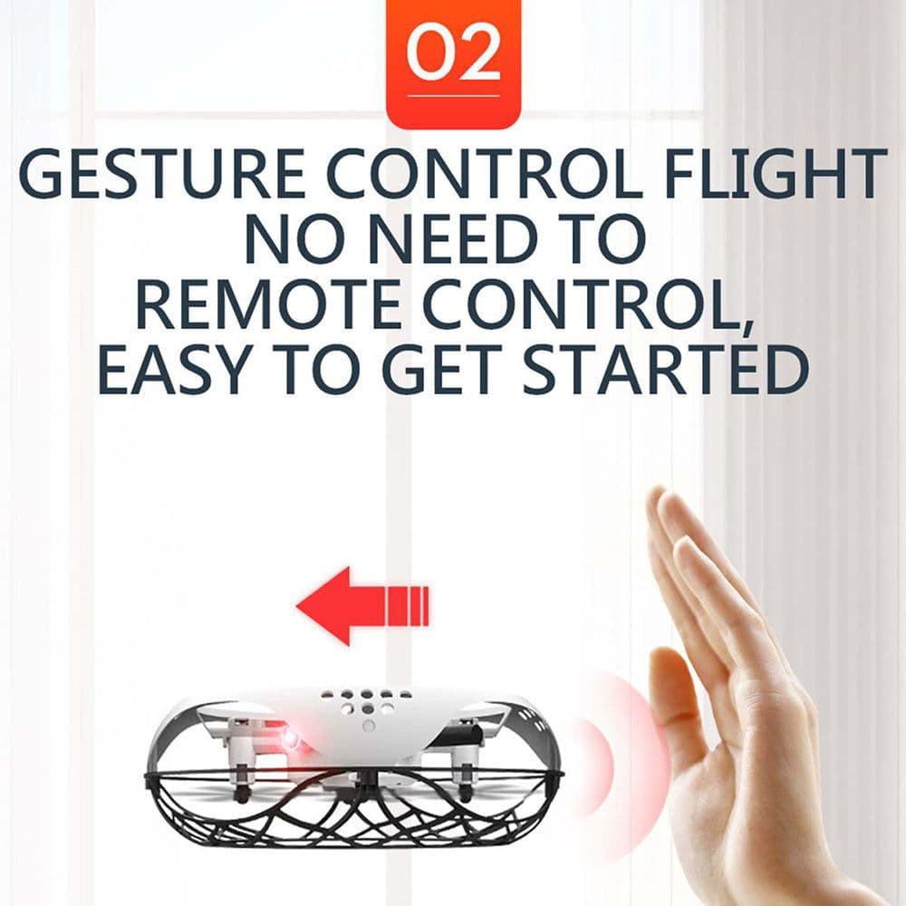 image-L101 UFO Interactive Drone Infrared Sensor Induction Quadcopter Intelligent Fly Hand Control Helicopter Children Magic Dron Toy