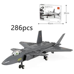 image-Airplane model inserting building blocks