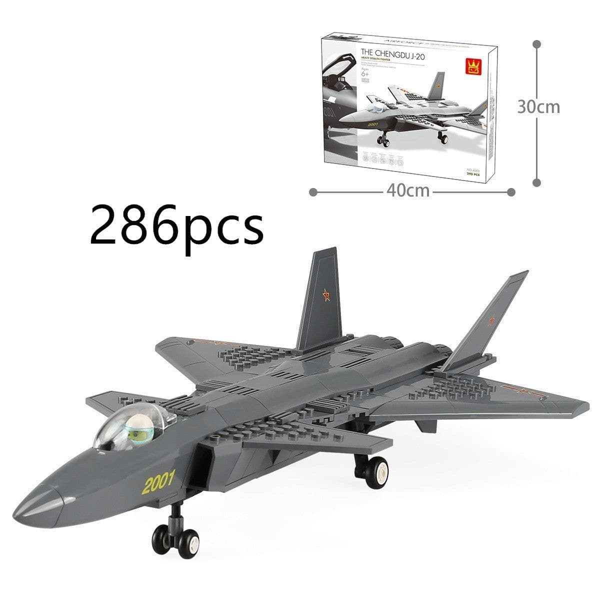 image-Airplane model inserting building blocks