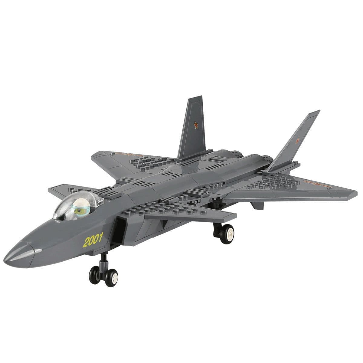 image-Airplane model inserting building blocks