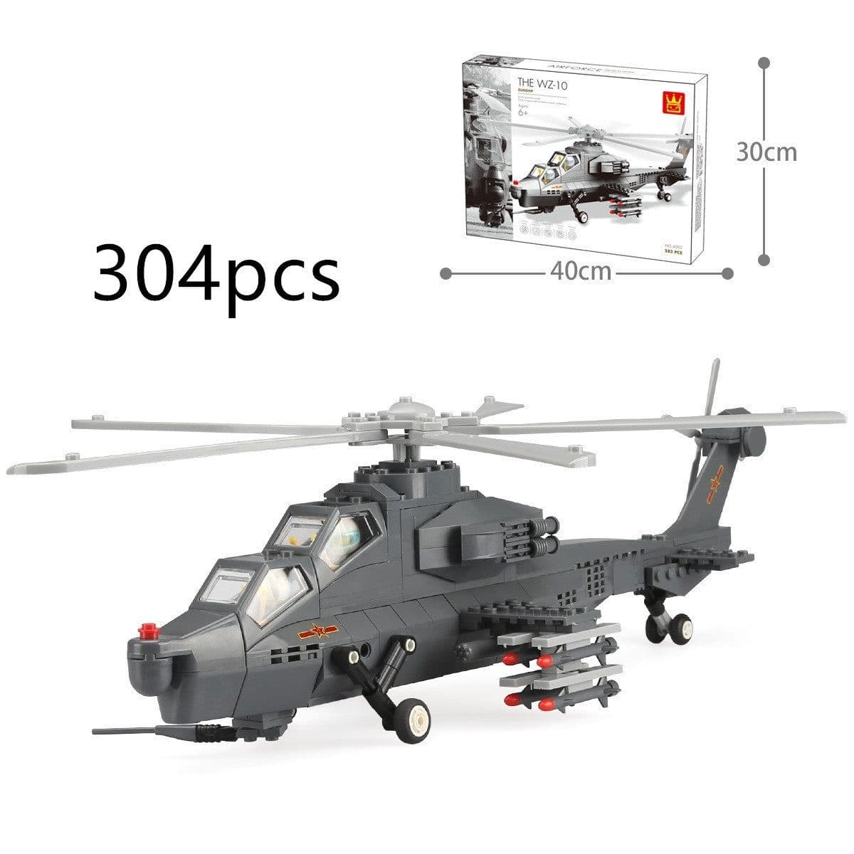image-Airplane model inserting building blocks