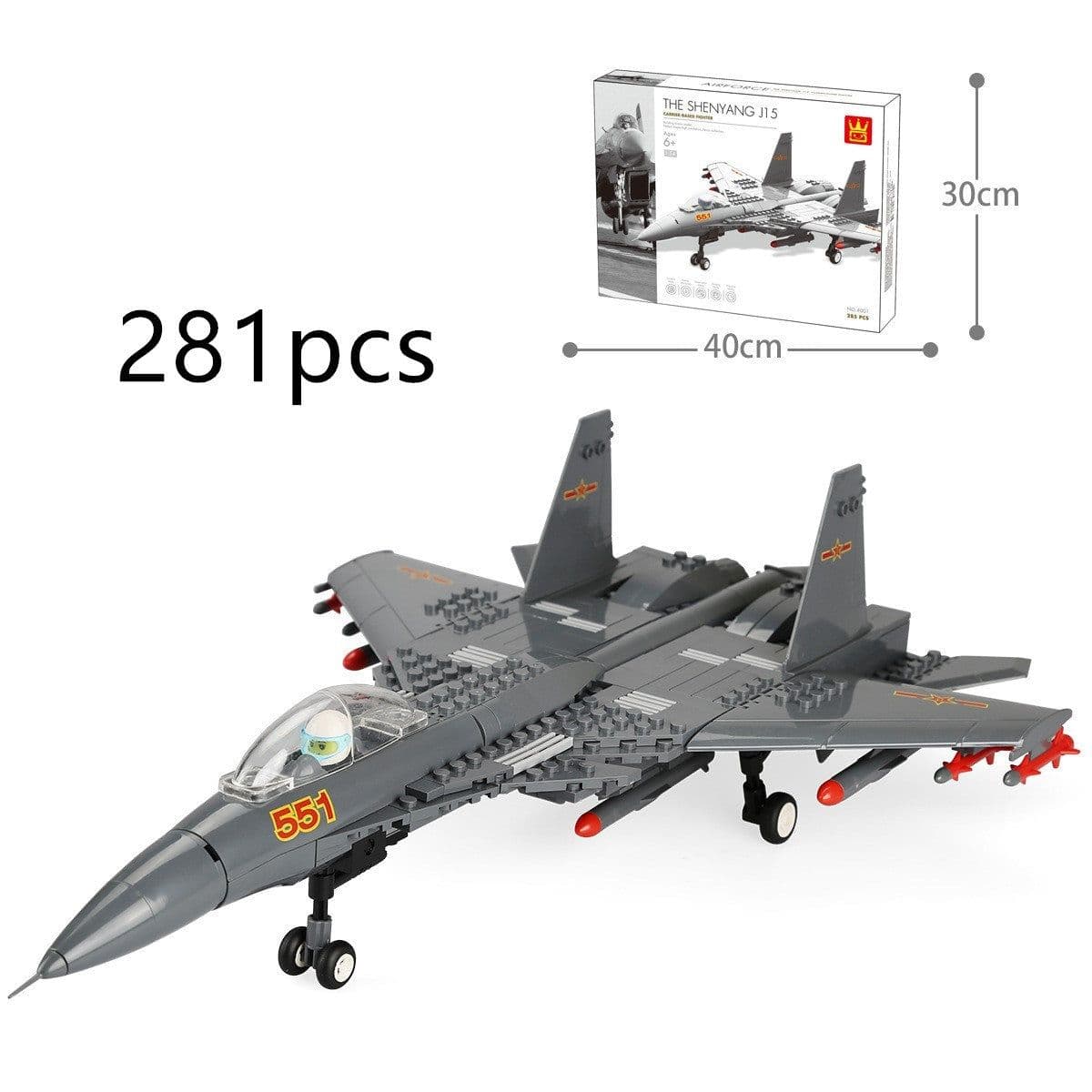 image-Airplane model inserting building blocks