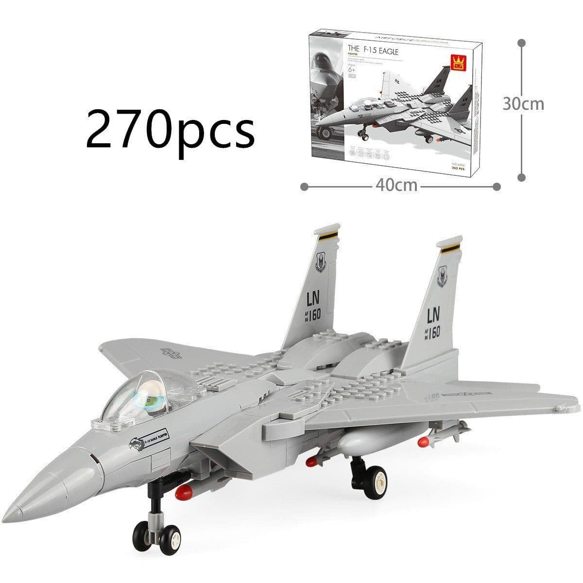 image-Airplane model inserting building blocks