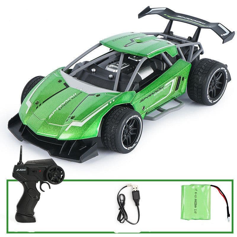 image-Remote control car high-speed four-wheel drive alloy off-road wireless charging toy car
