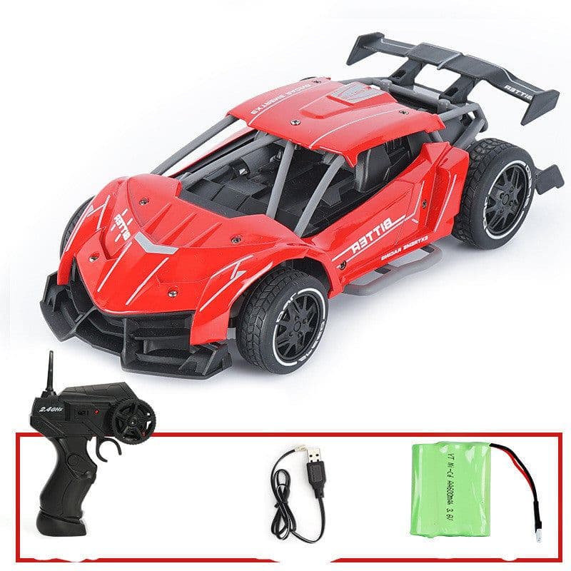 image-Remote control car high-speed four-wheel drive alloy off-road wireless charging toy car