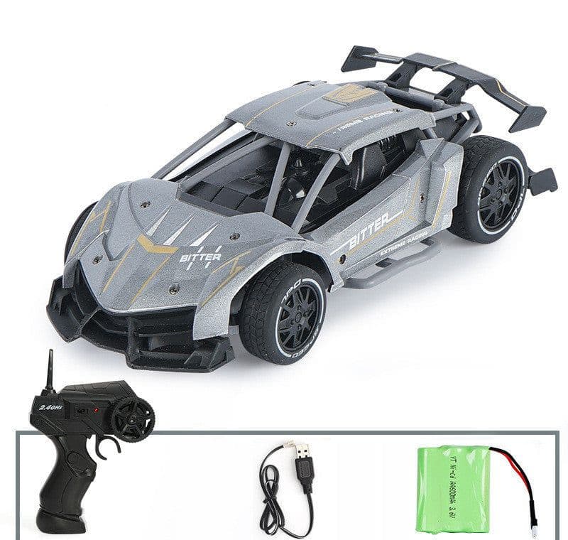 image-Remote control car high-speed four-wheel drive alloy off-road wireless charging toy car