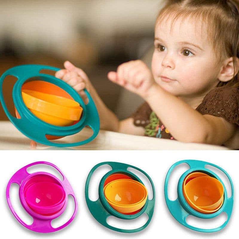 image-360 Rotate Universal Spill-proof Bowl Dishes
