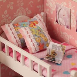 image-1 Unidades Artesanía BRICOLAJE para Niños Juguetes Sueño Ángulo de Miniaturas de Muñecas Hechas A Mano Modelo de Ensamblaje De Madera Con Muebles Regalo de La Muchacha