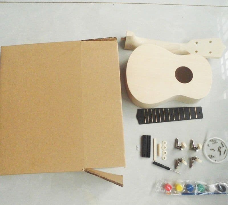 image-21 inch ukulele DIY handmade assembly, children's puzzle