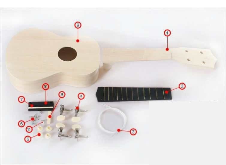 image-21 inch ukulele DIY handmade assembly, children's puzzle