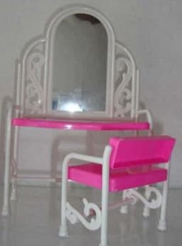 image-Dressing Table + Single Bed + Cloth Sofa Bedroom Furniture Bed Doll