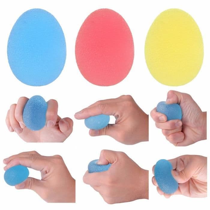 image-Hands Expander Silicone Egg Massage Hand Expander Gripper Strengths Stress Relief Ball Forearm Finger Exercise Equipment 4 Color