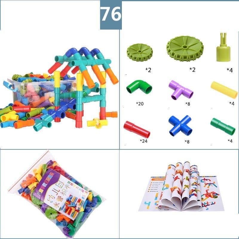 image-Pipeline Building Blocks Kindergarten Puzzle Teaching Equipment