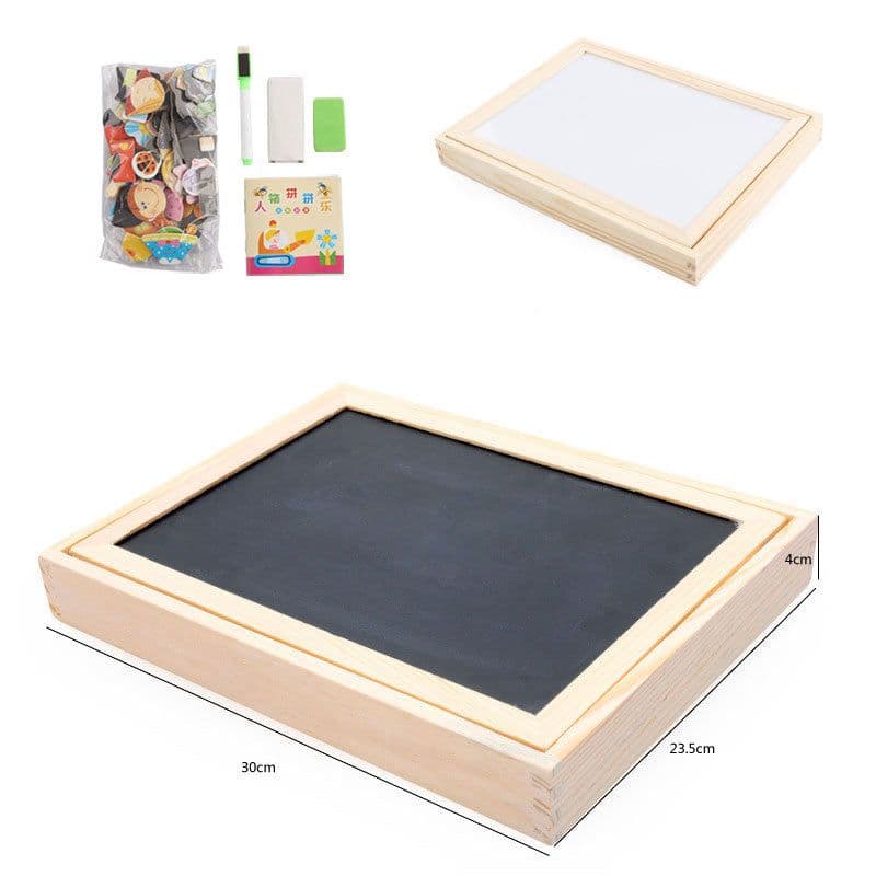 image-Multifunctional Magnetic Kids Puzzle Drawing Board Educational Toys Learning Wooden Puzzles Toys For Children Gift