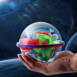 image-100 Step 3D puzzle Ball Magic Intellect Ball Labyrinth Sphere Globe Toys Challenging Barriers Game Brain Tester Balance Training