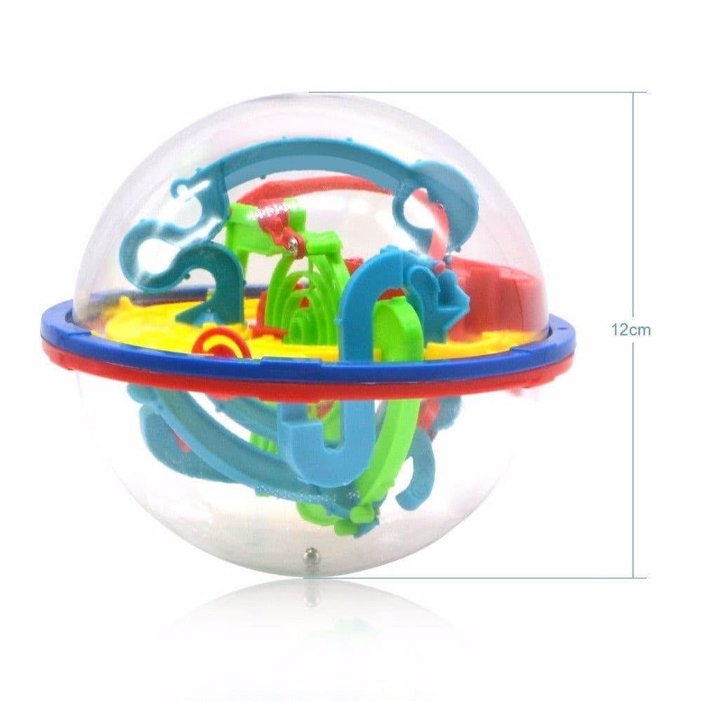 image-100 Step 3D puzzle Ball Magic Intellect Ball Labyrinth Sphere Globe Toys Challenging Barriers Game Brain Tester Balance Training