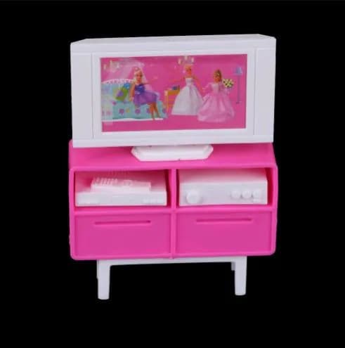 image-Doll Household Items TV Cabinet TV DVD Player Toys
