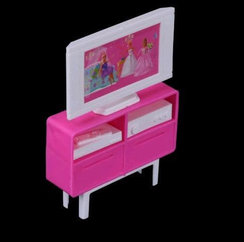 image-Doll Household Items TV Cabinet TV DVD Player Toys